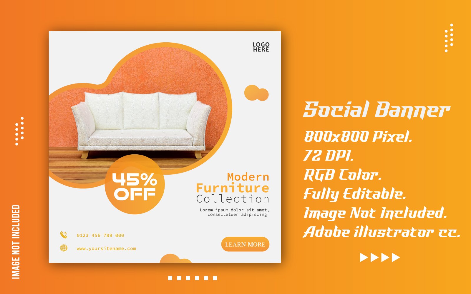 Social Media promotional post ads banner