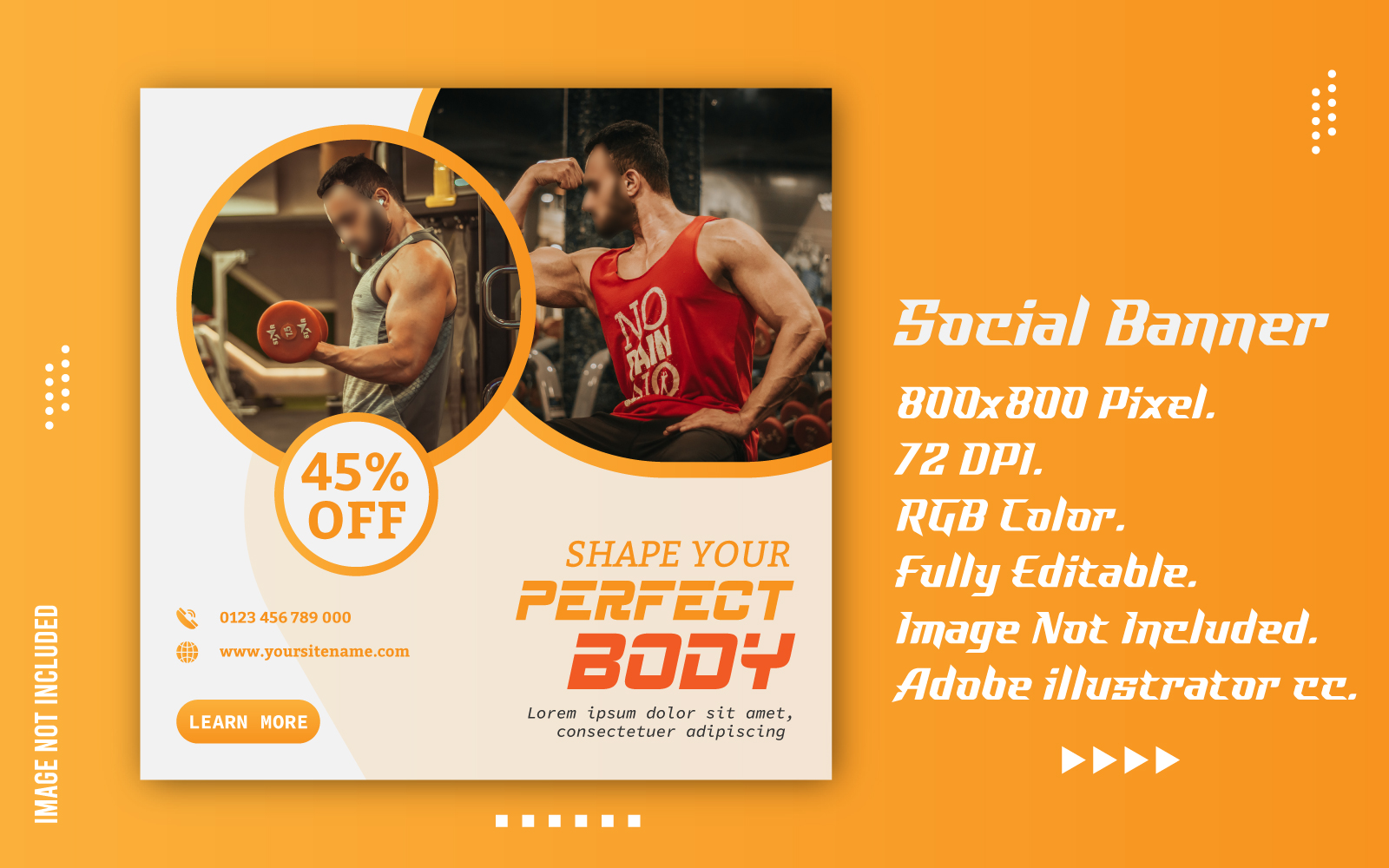 Modern Social Media Post ads banner template design