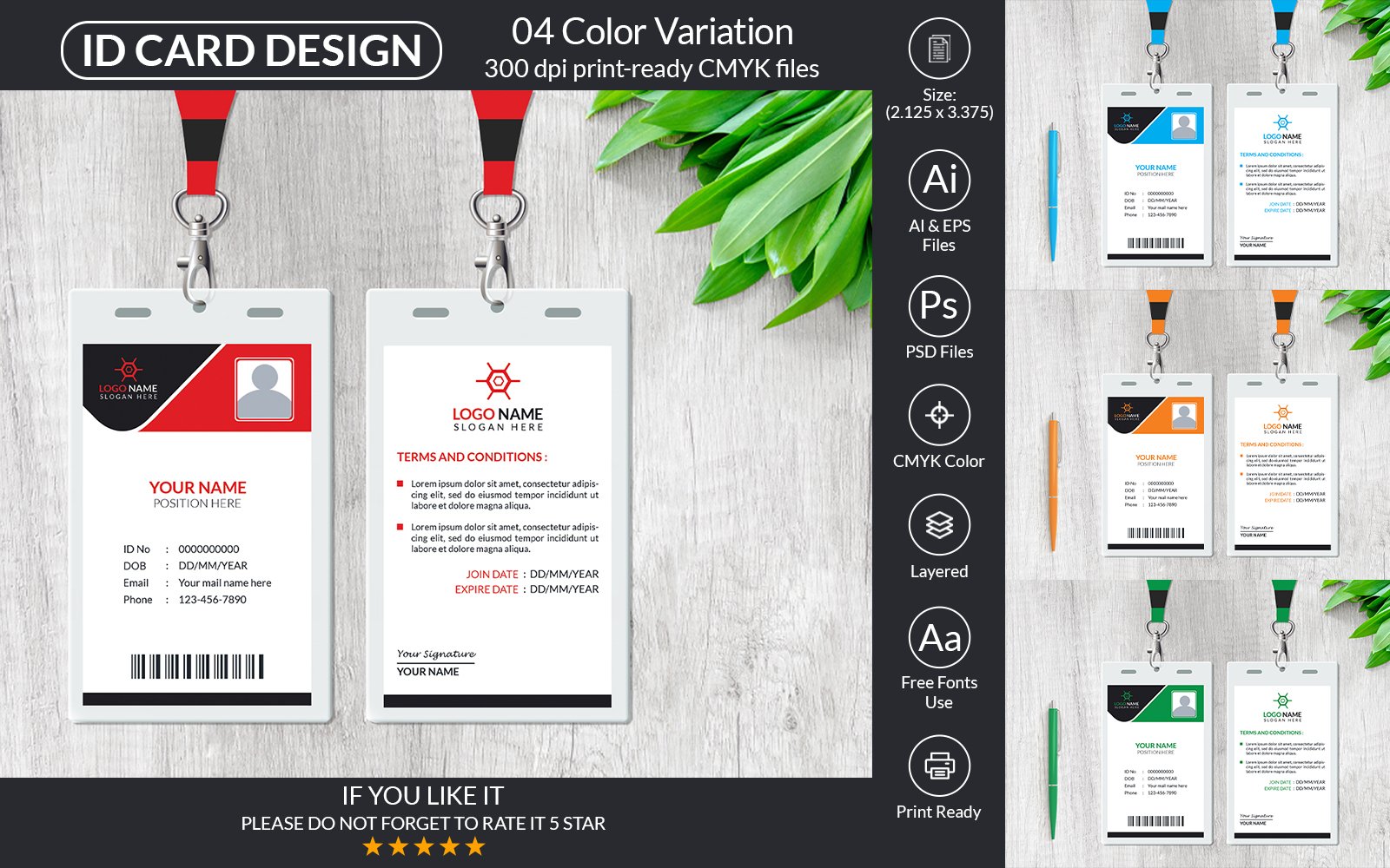 Creative ID Card Design Template