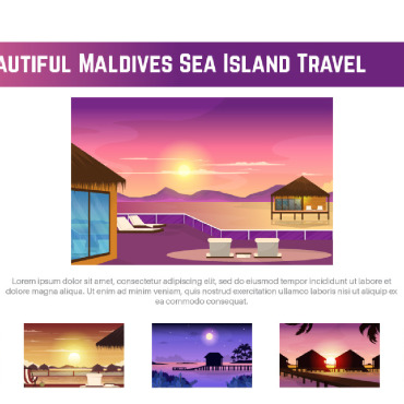 Maldives Summer Illustrations Templates 228696