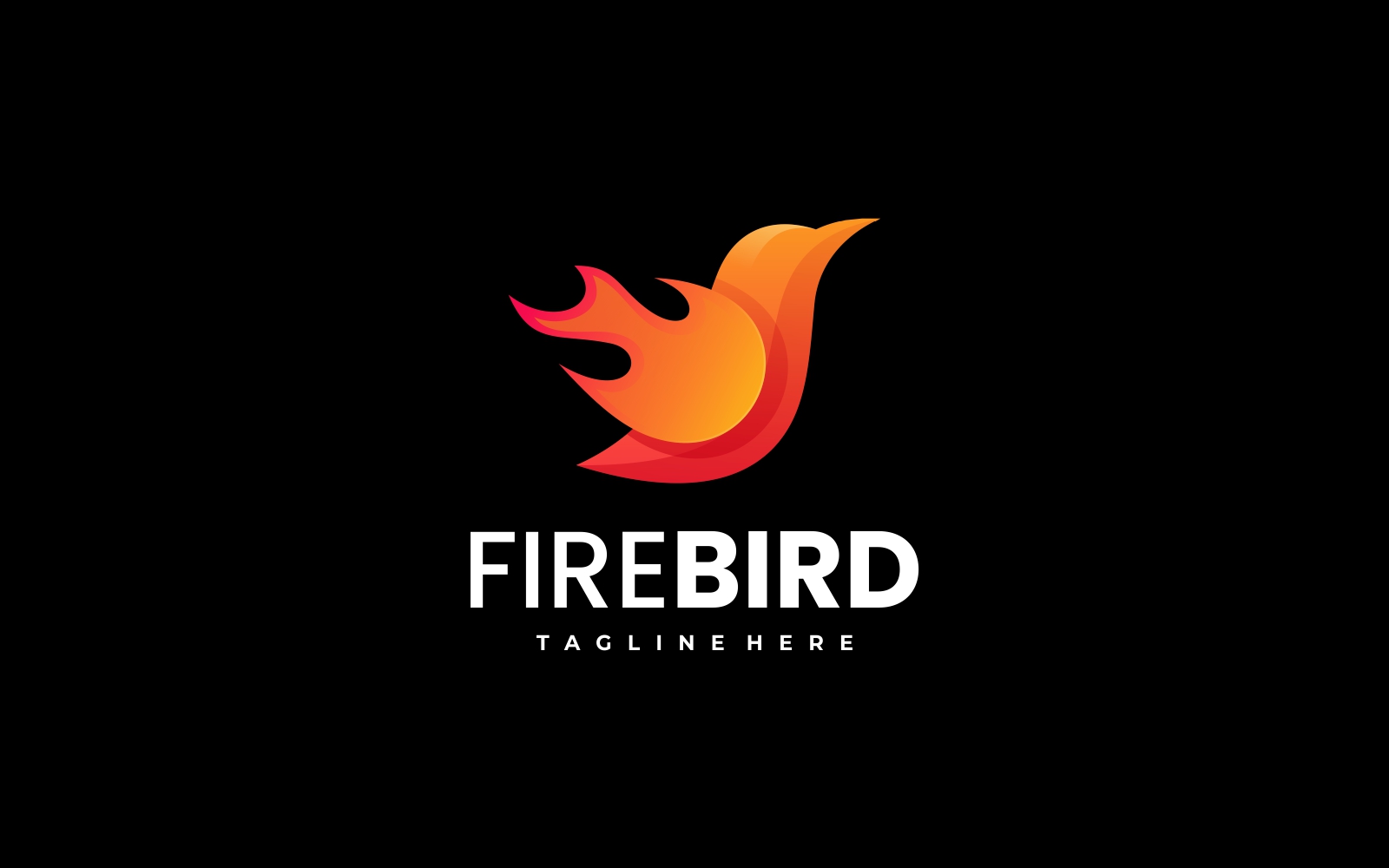 Fire Bird Gradient Logo Style