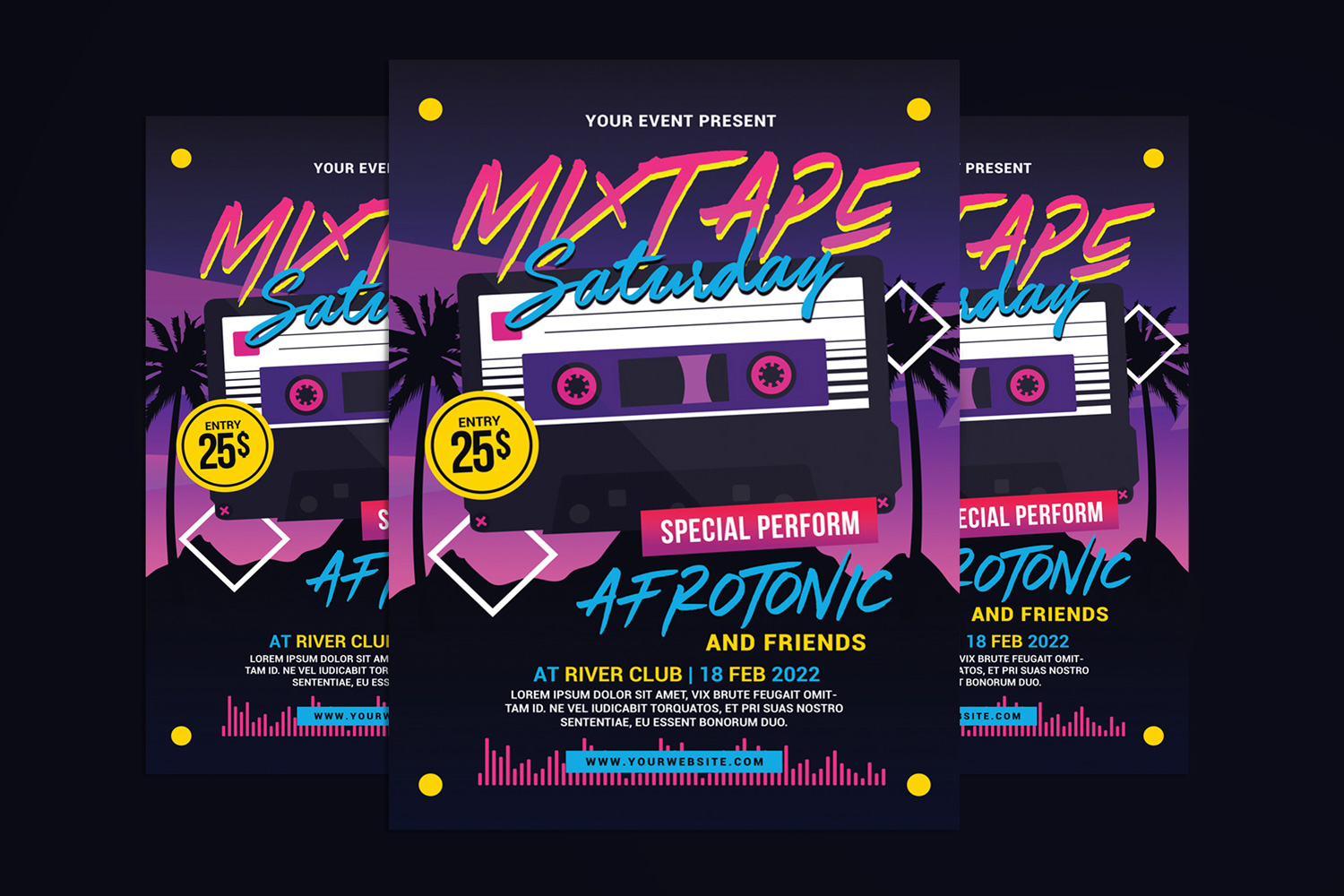 Mixtape Saturday Party Flyer