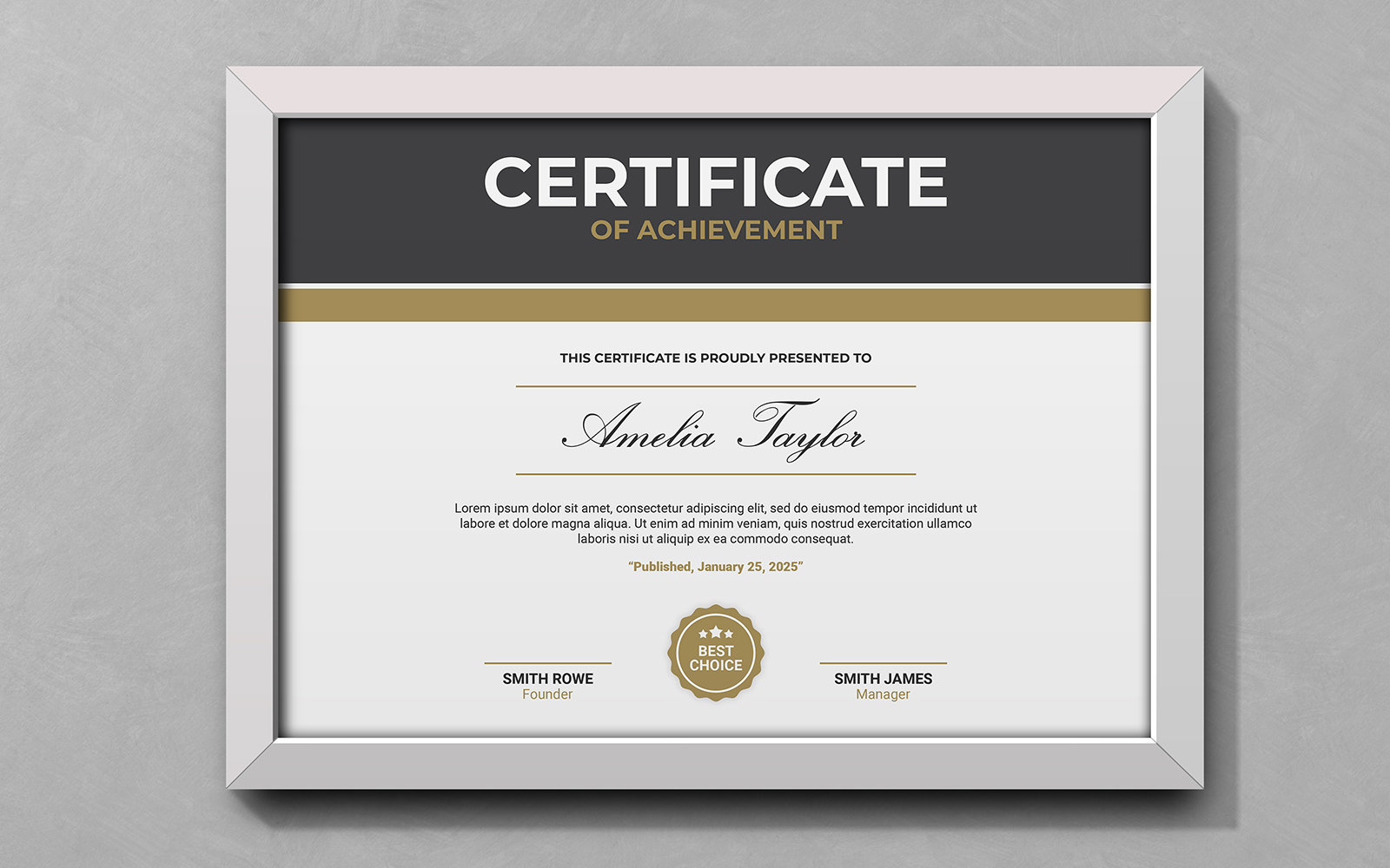 Clean Classic Certificate PSD Templates