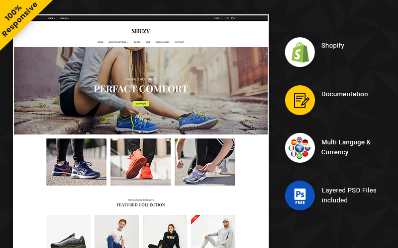 Shuzy - Shoes and Footwear Store Multipurpose Shopify Theme