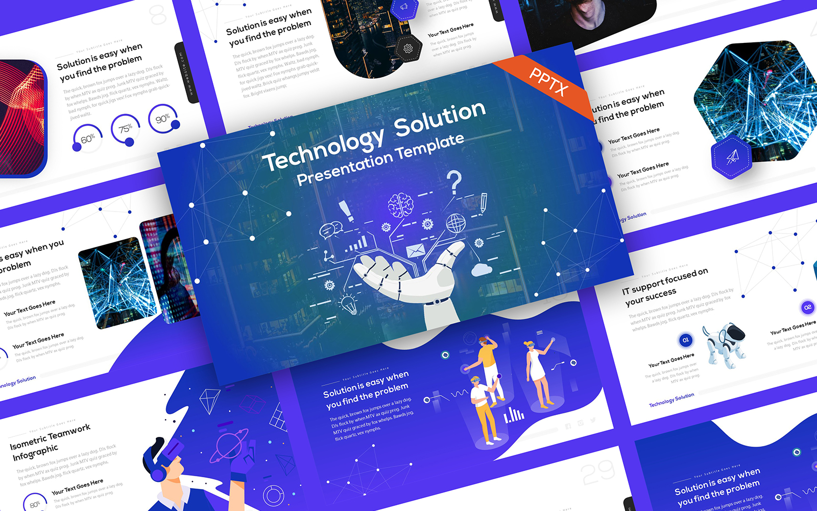 Techno Technology Solution PowerPoint Template
