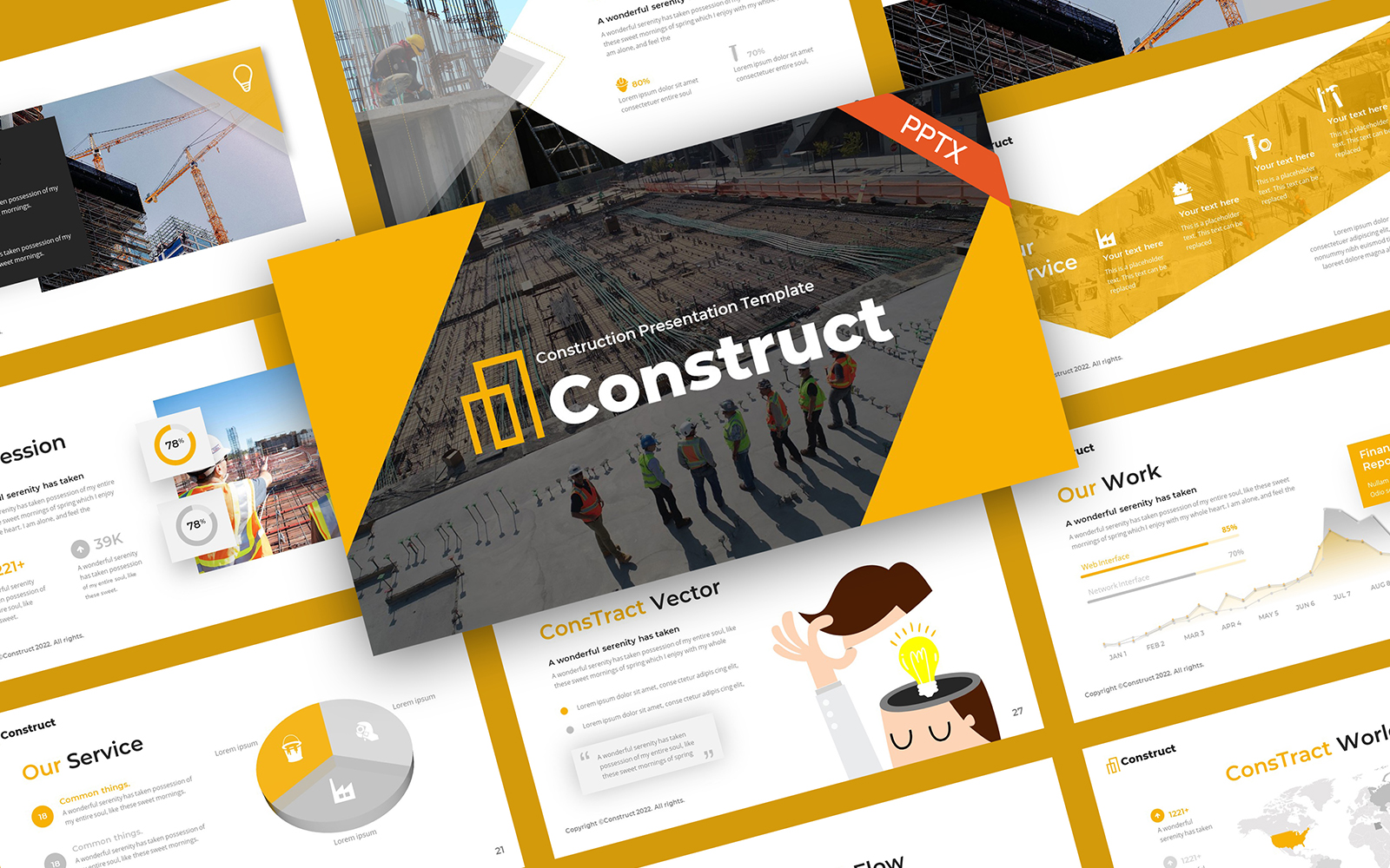 Construct Construction PowerPoint Template