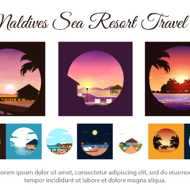 Maldives Sea Illustrations Templates 229235