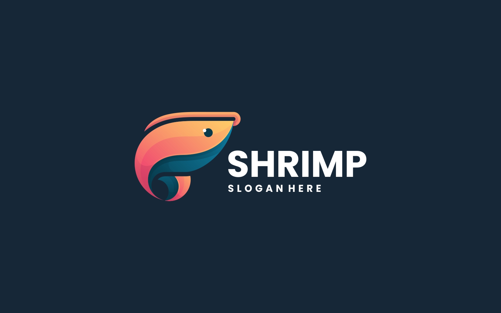 Shrimp Gradient Logo Template