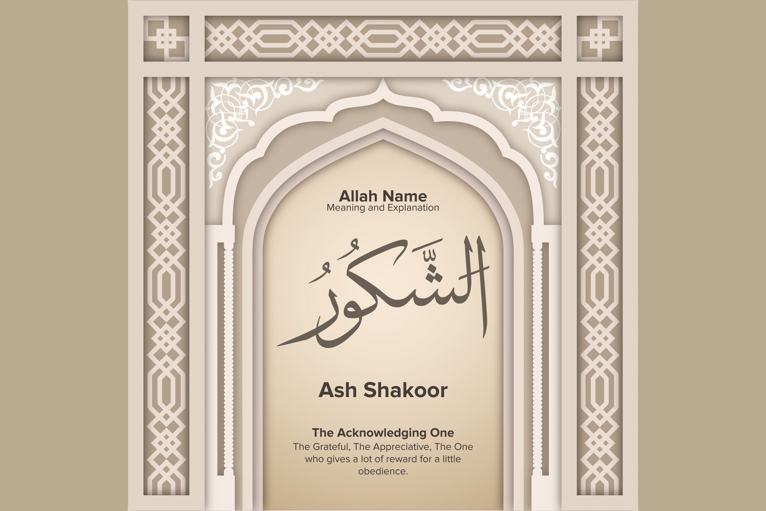 Ash shakoor Meaning & Explanation