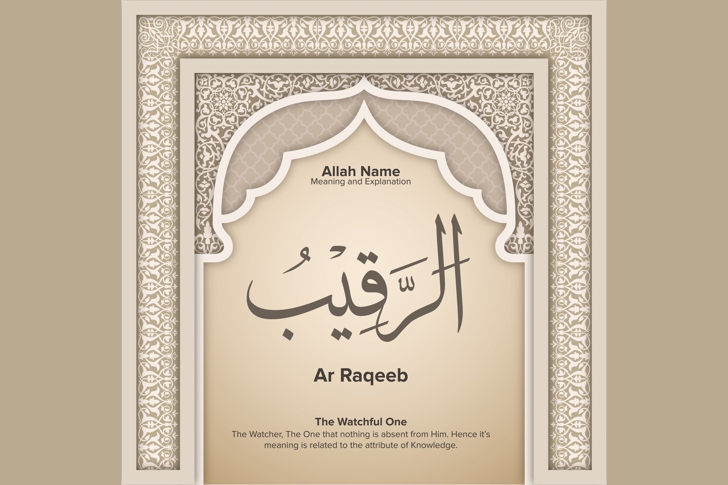 Ar raqeeb Meaning & Explanation