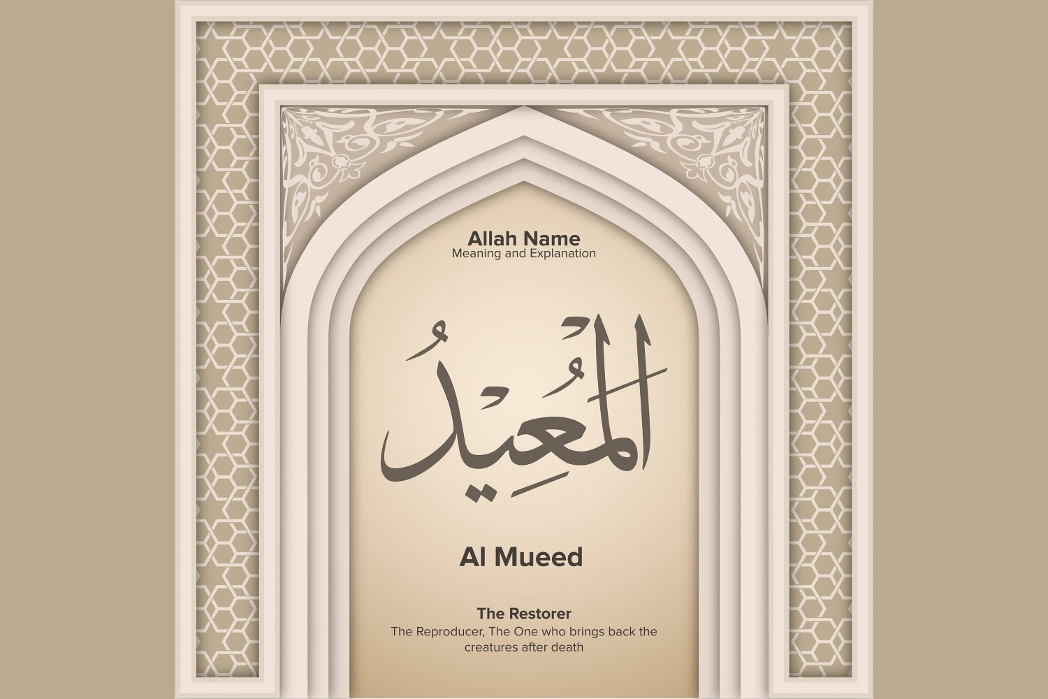 al mueed Meaning & Explanation