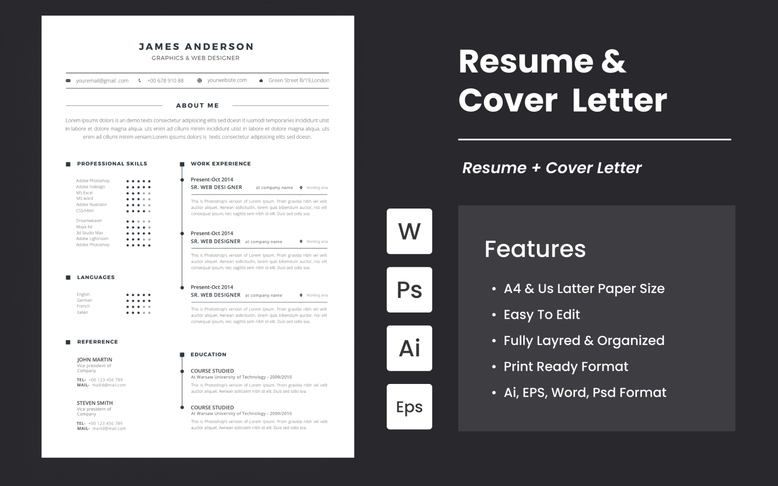 Professional CV/Resume & Cover Letter