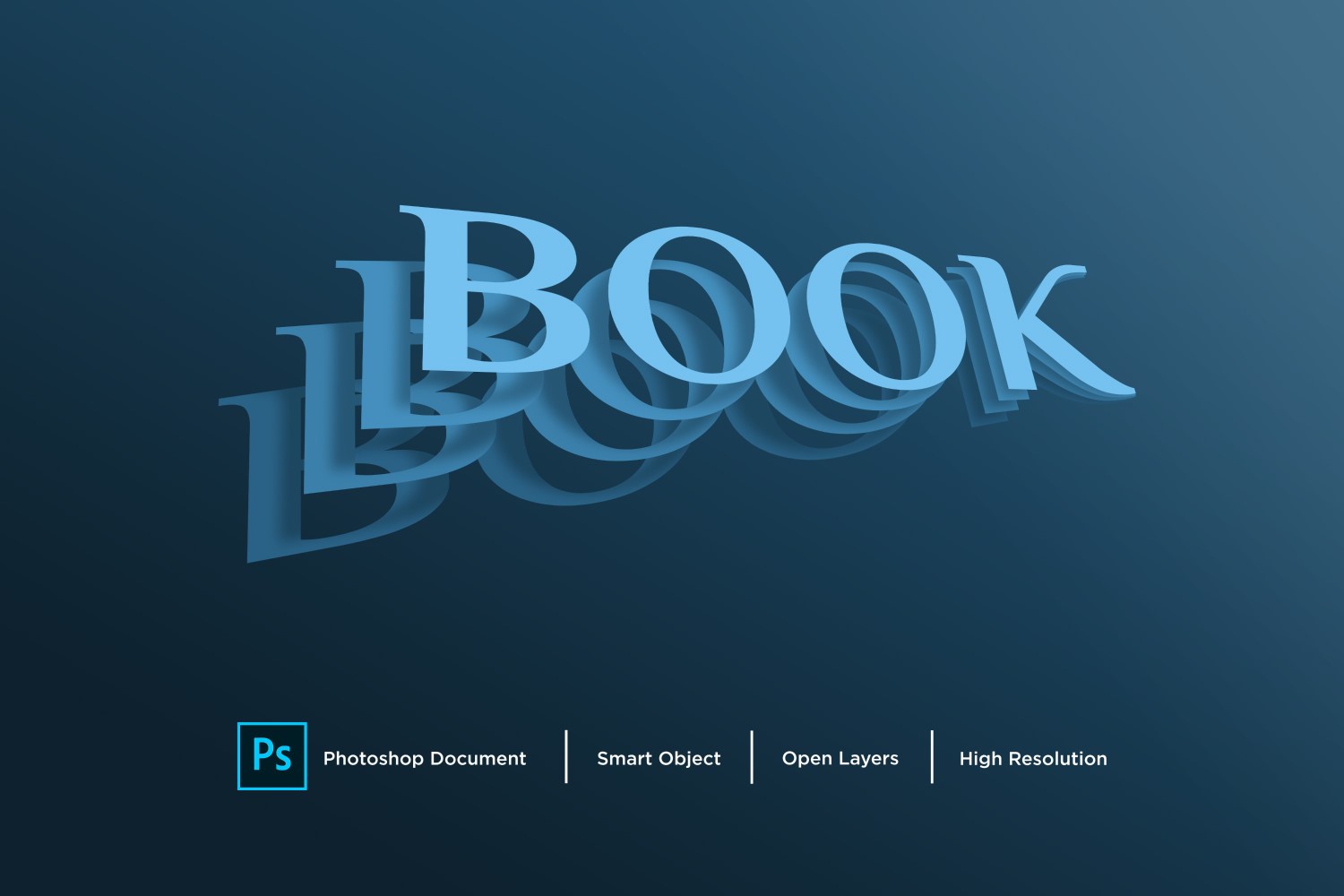 Book Text Effect Layer Style Design Template