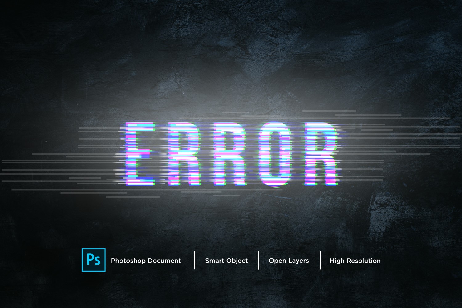 Error Text Effect Layer Style Design Template