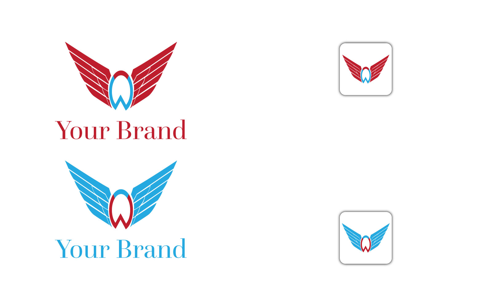 W-And-Wing-Logo-Vector-Template