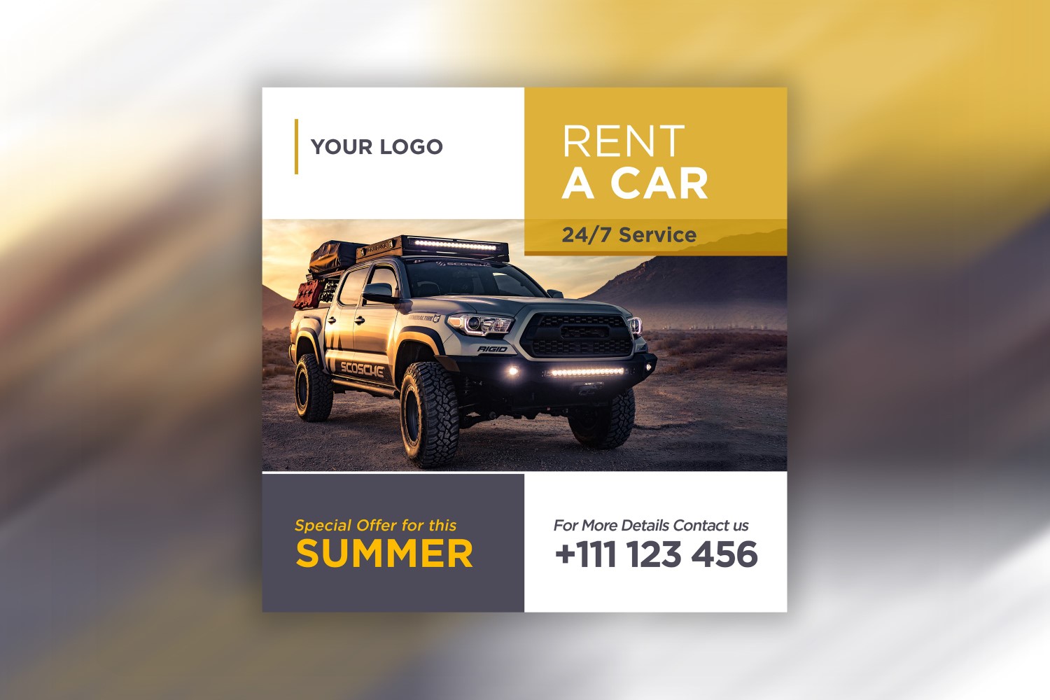 Rent a car Social Media Banner