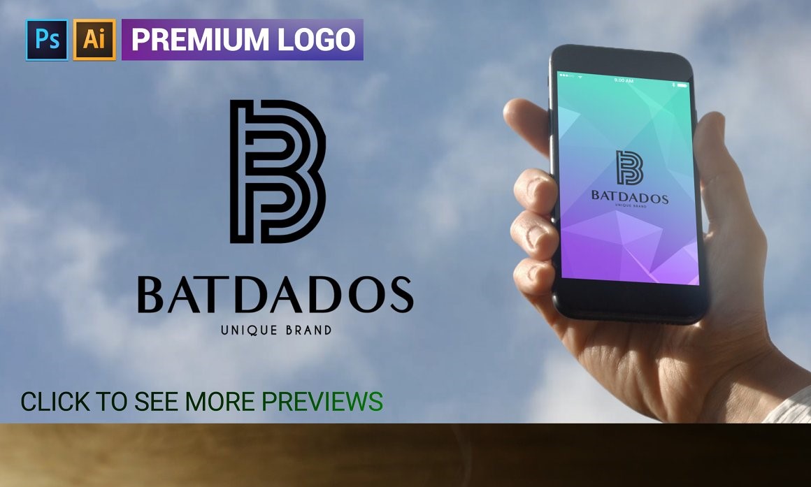 Batdados Premium B Letter Logo Template