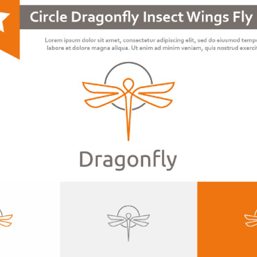 Circle Dragonfly Logo Templates 229973