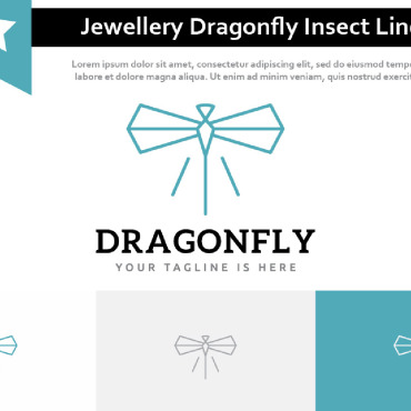 Jewelery Dragonfly Logo Templates 229977