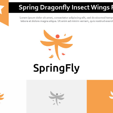 Spring Dragonfly Logo Templates 229980