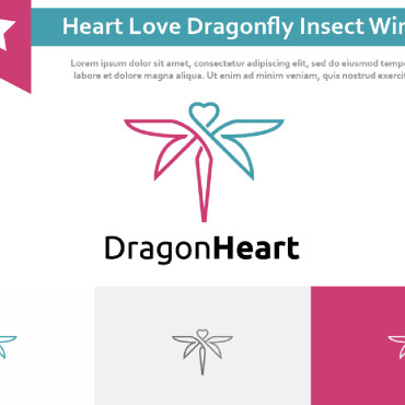 Love Dragonfly Logo Templates 229986