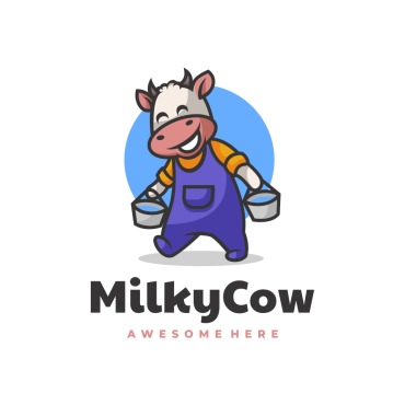 Cute Bovine Logo Templates 230001