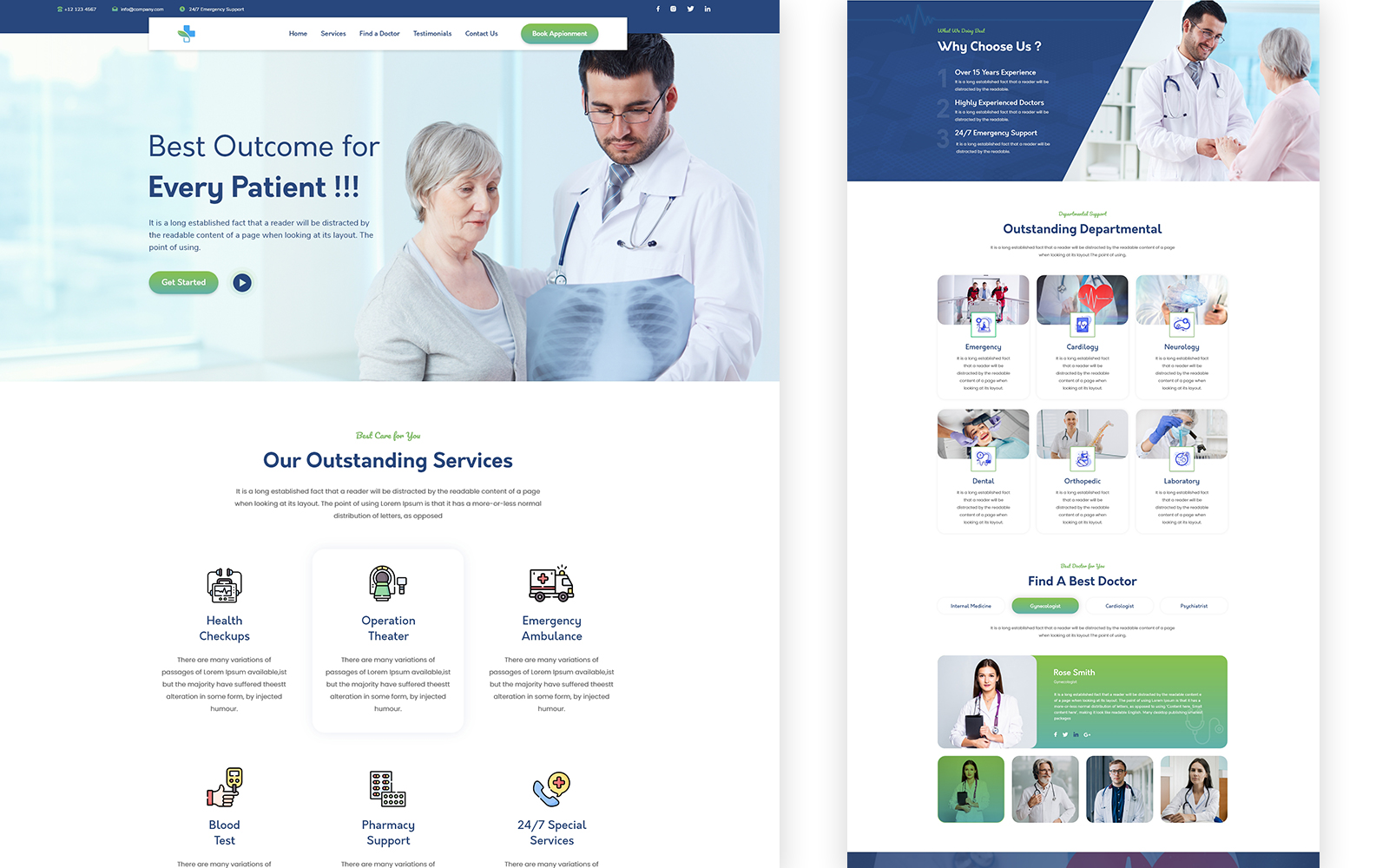 Healthcarex - Clinic Services HTML5 Template