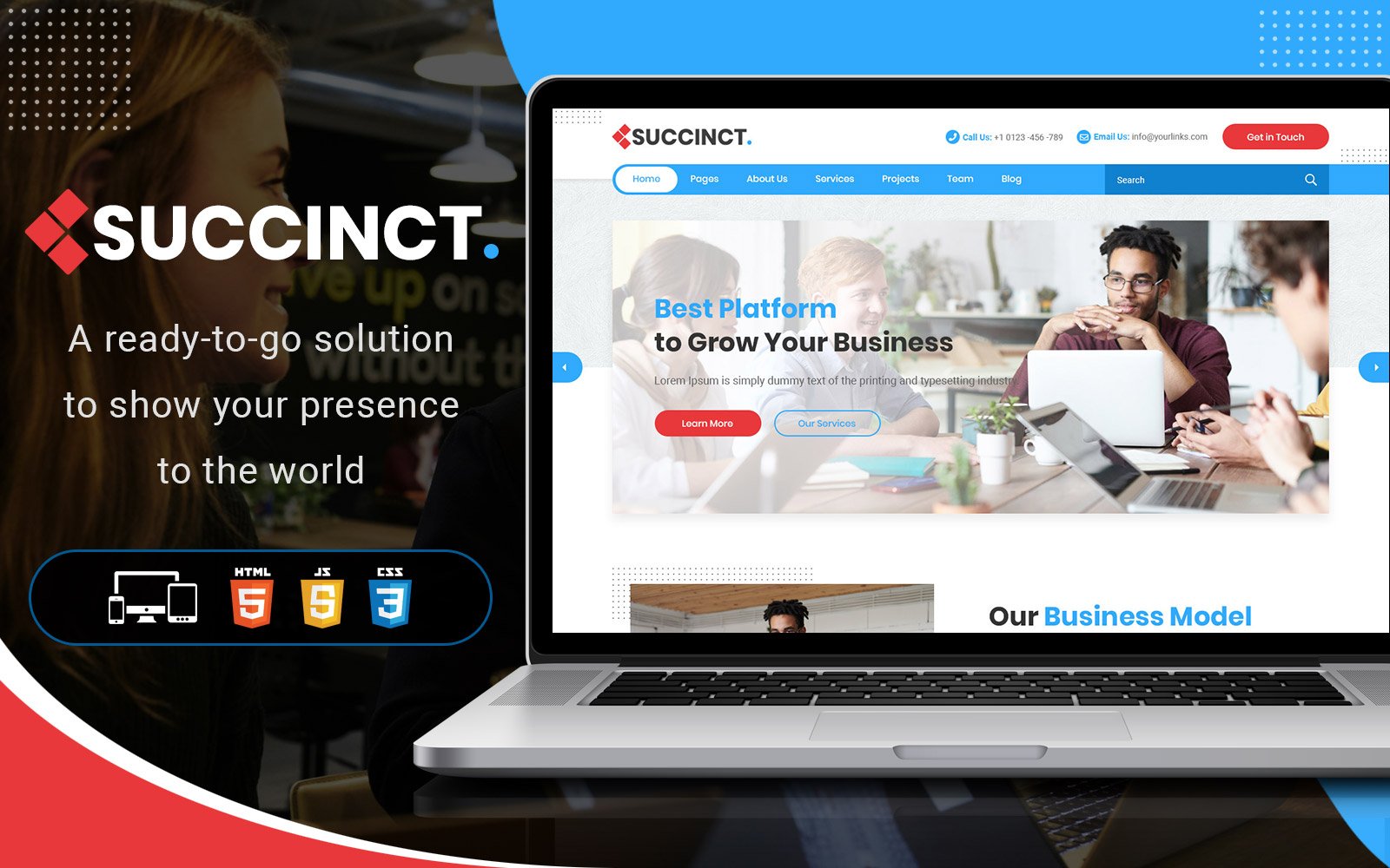 Succinct - Corporate Bootstrap HTML Website Template