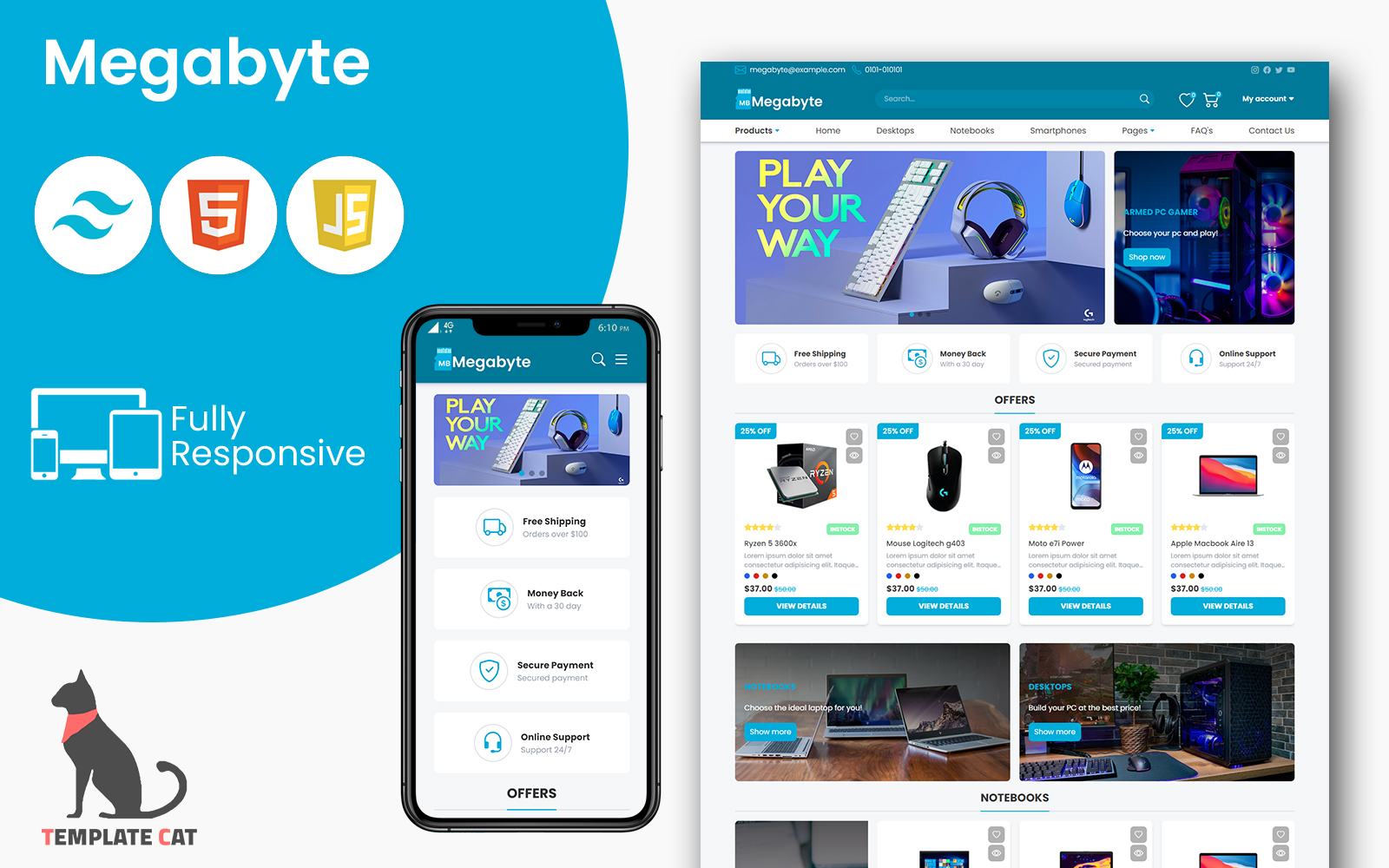 Megabyte - Technology Store | Multipurpose eCommerce Website HTML/Tailwind CSS Template