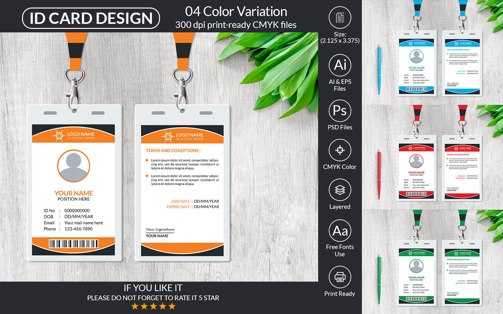 Corporate ID Card Design For Company