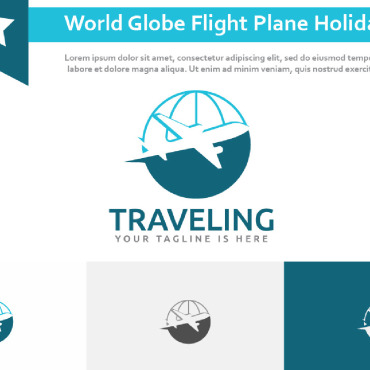 Globe Flight Logo Templates 230333
