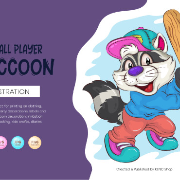 Player Raccoon Vectors Templates 230358
