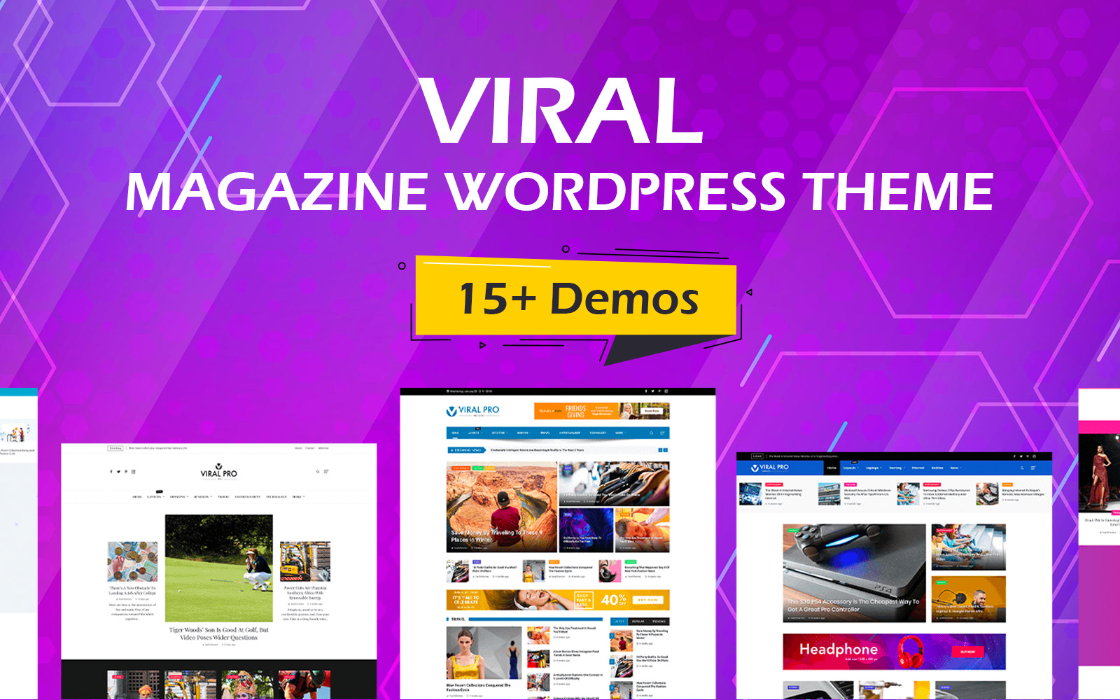 Viral Pro - Modern & Creative Newspaper Magazine, Blog & News WordPress Theme