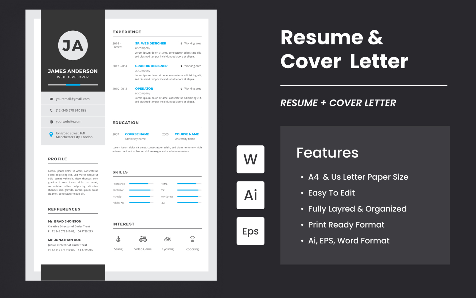 Resume And Cover Letter Template