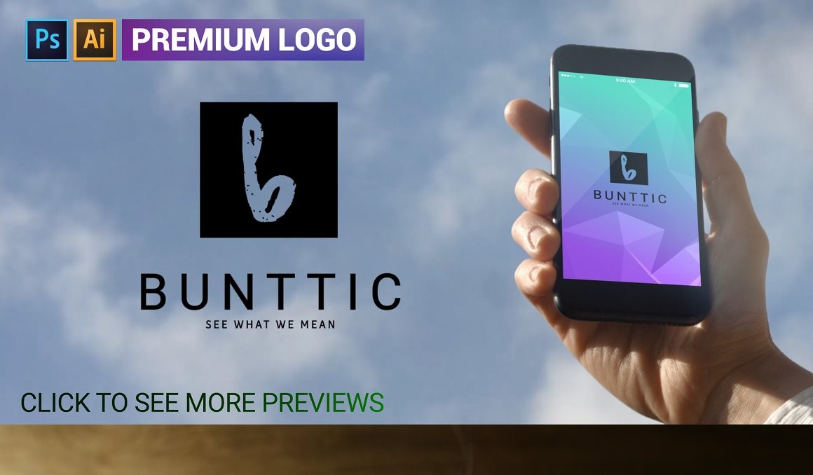 BUNTTIC Premium B Letter Logo Template