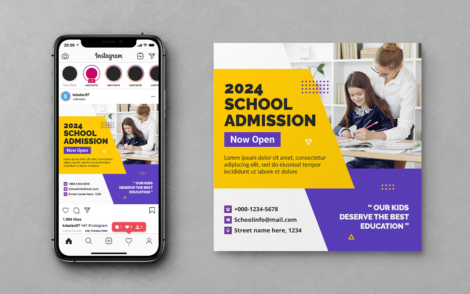 School Education Instagram Post Banner