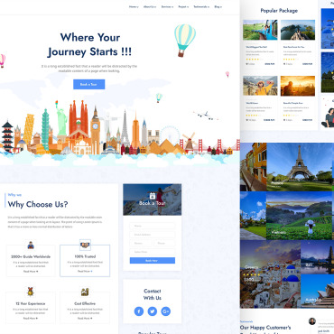 Travel Country Landing Page Templates 230885