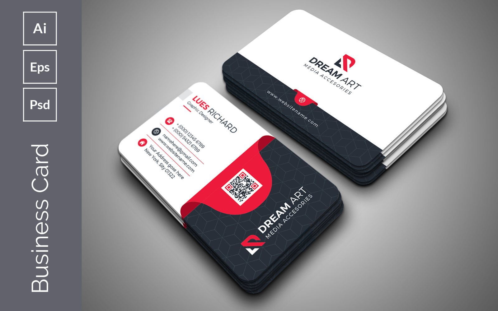 Abstract Corporate Business Card Template