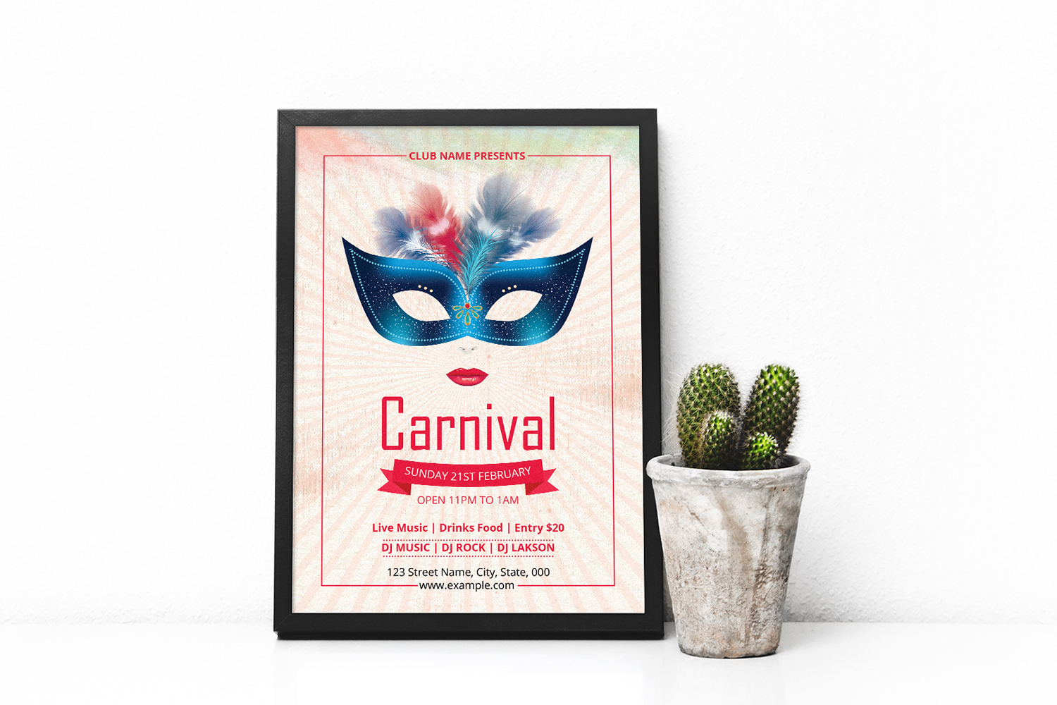 Carnival Party Invitation Flyer Corporate Identity Template
