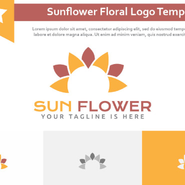 Sunflower Sun Logo Templates 231791