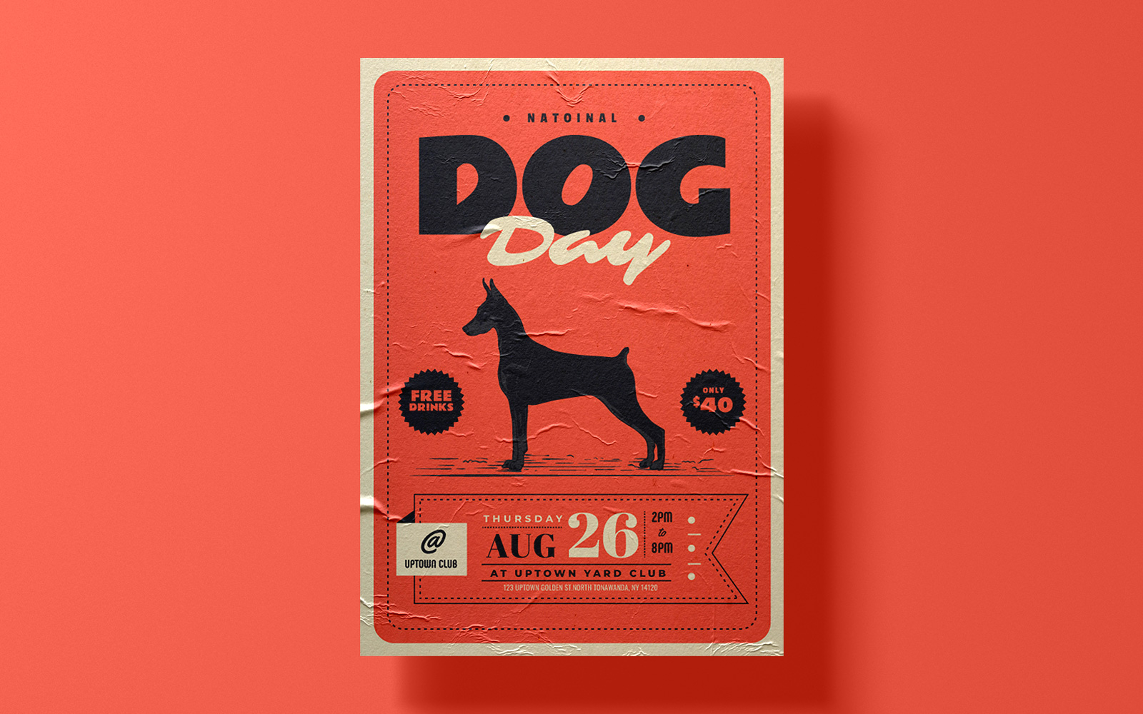 Creative National Dog Day Flyer