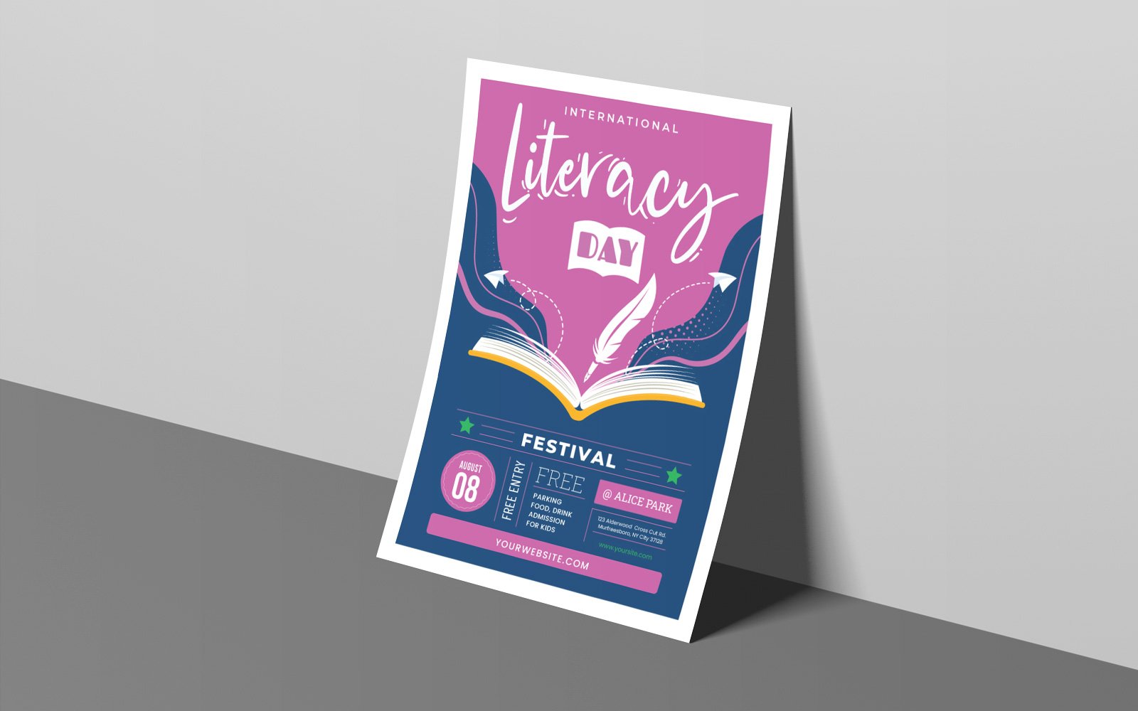 International Literacy Day Flyer Template