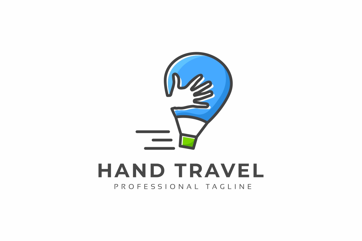Hand Travel Logo Template