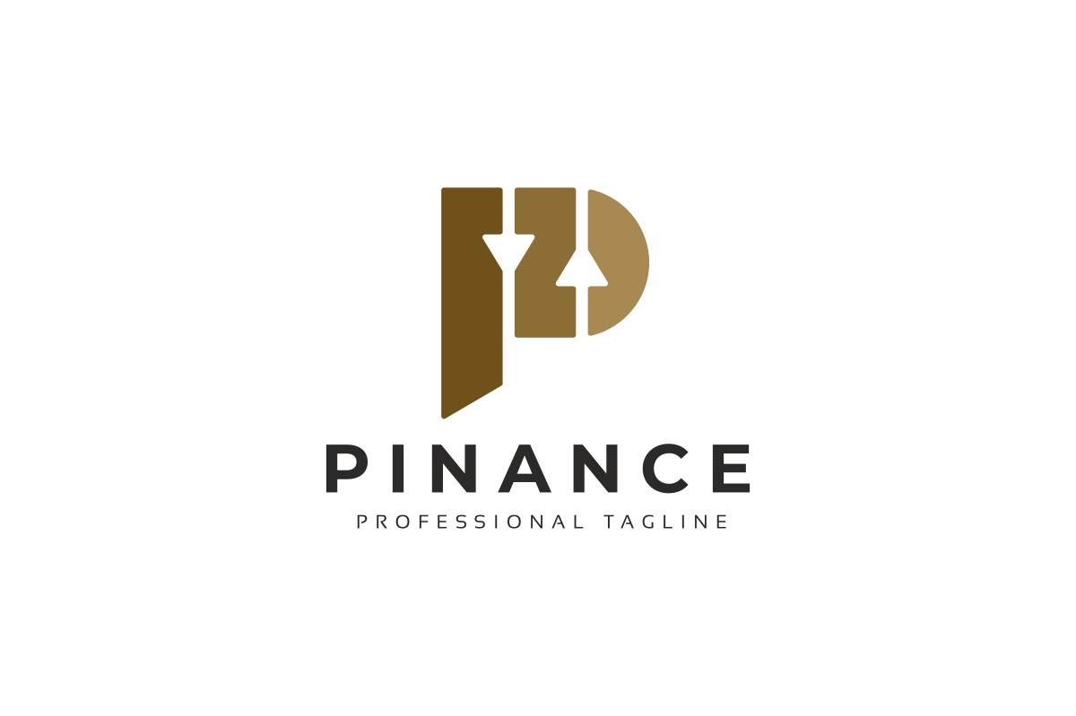 P Letter Finance Logo Template