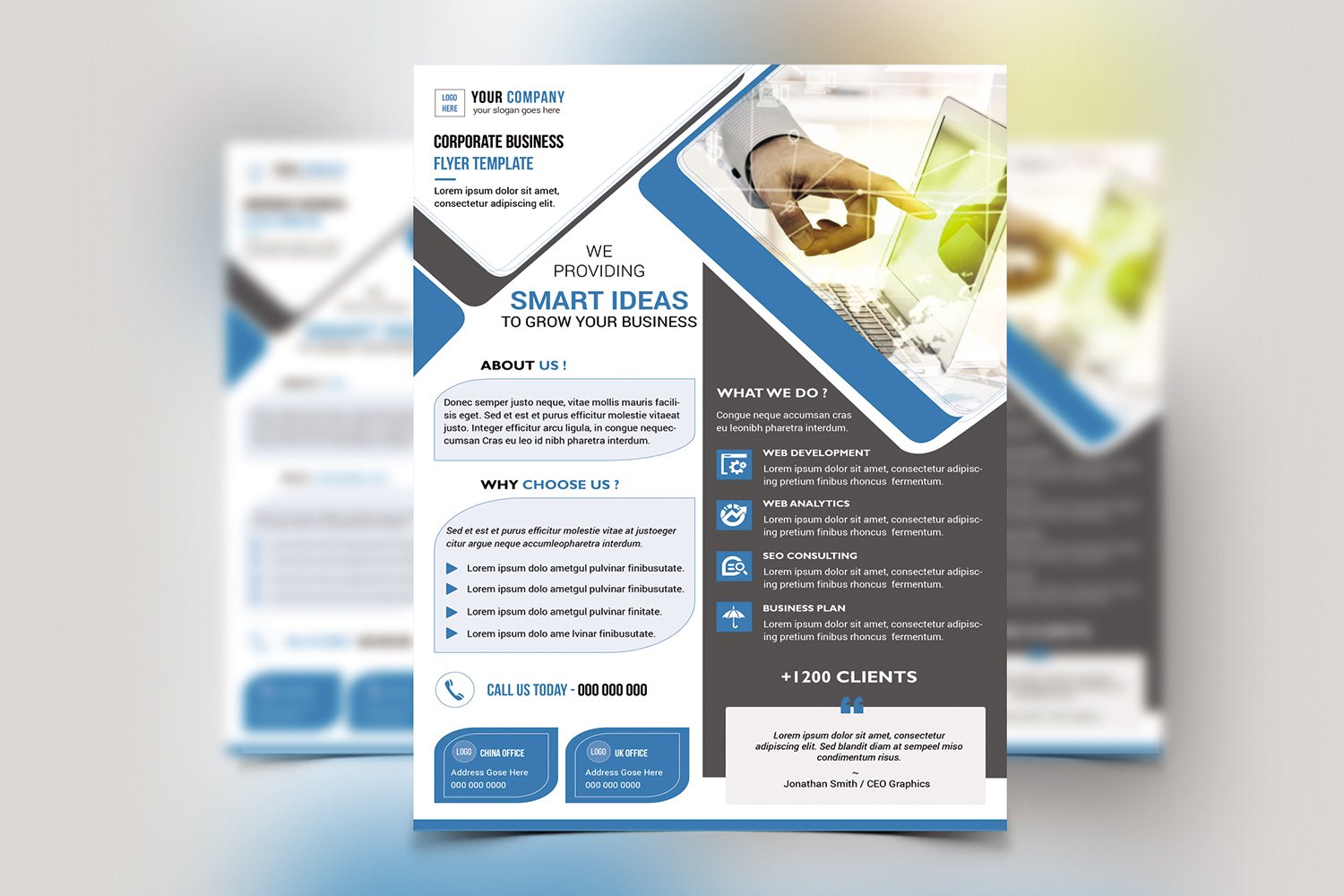 Business Flyer A4 Corporate Identity Template