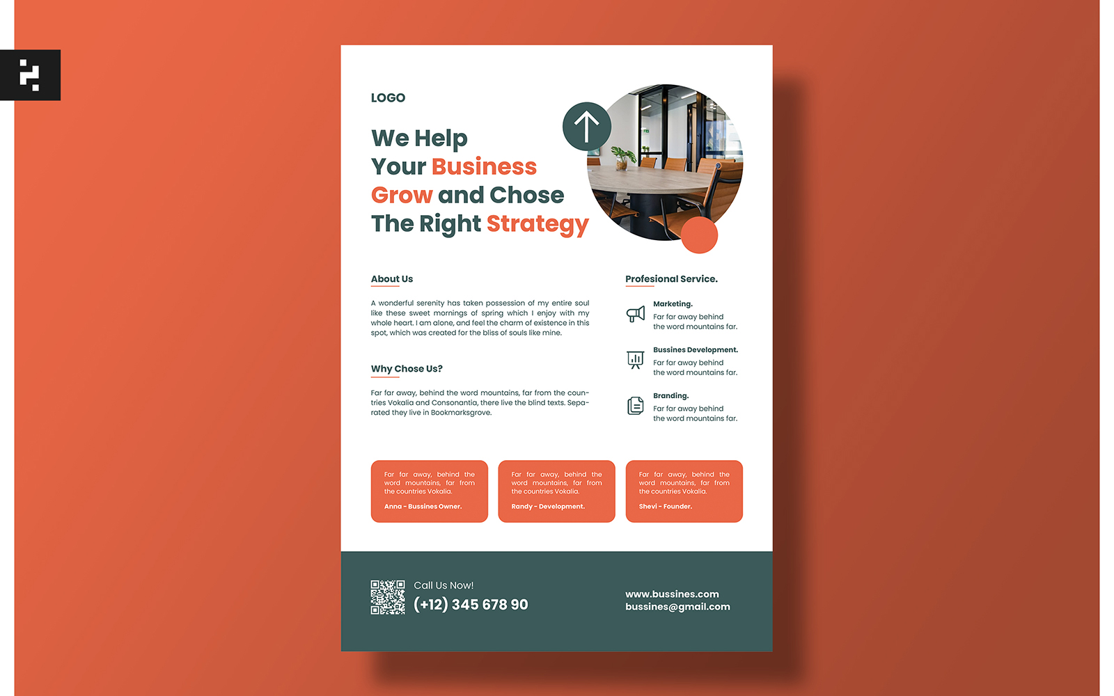 Business Strategy Corporate Flyer Template