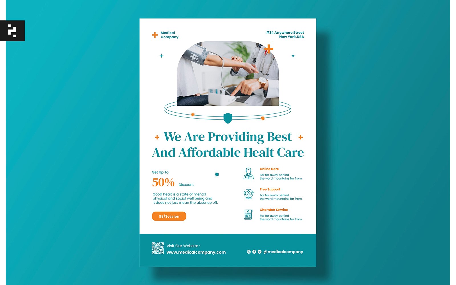 Medical Clinic Promotion Flyer Template