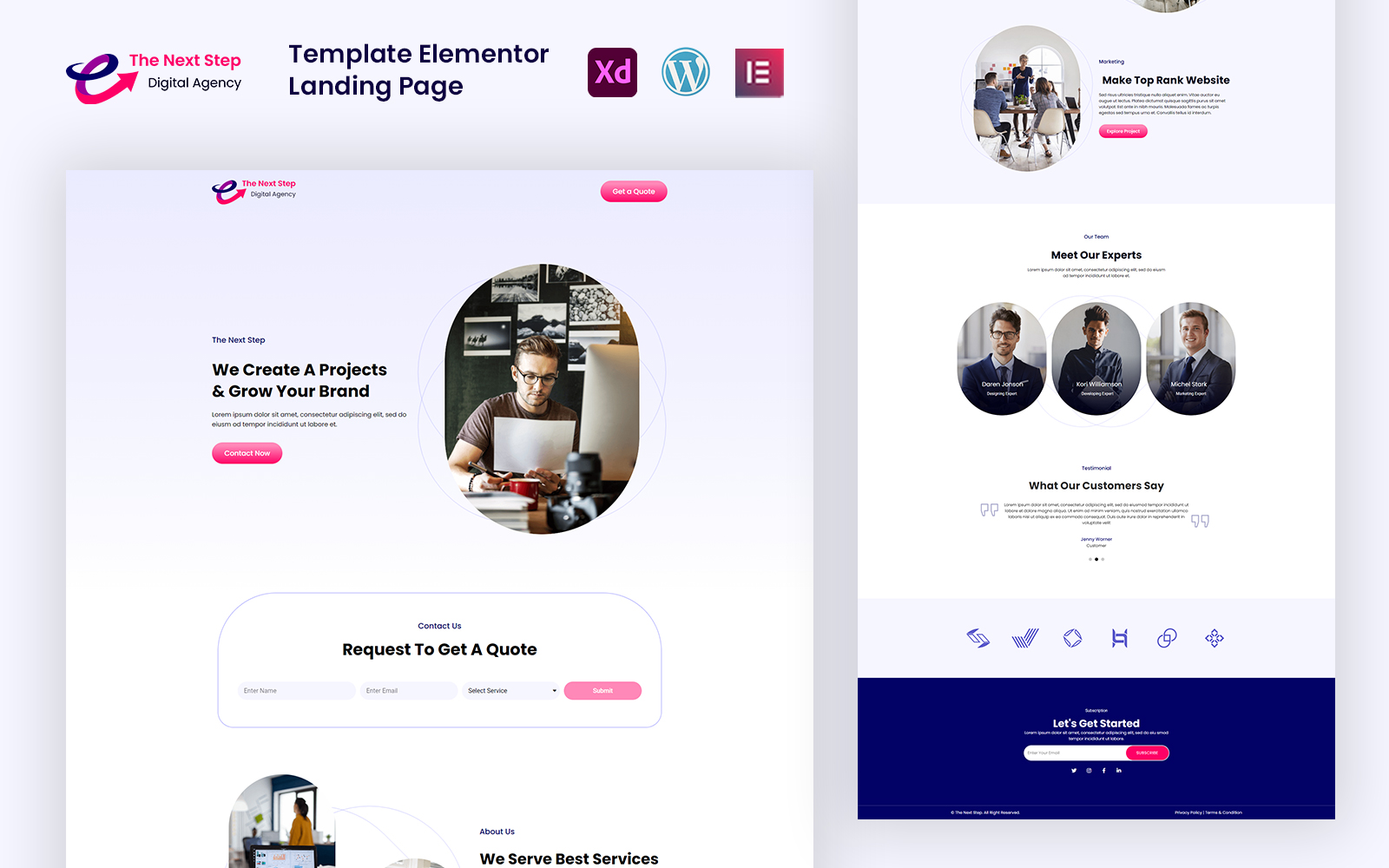 The Next Step - Digital Agency Ready to use Elementor Template