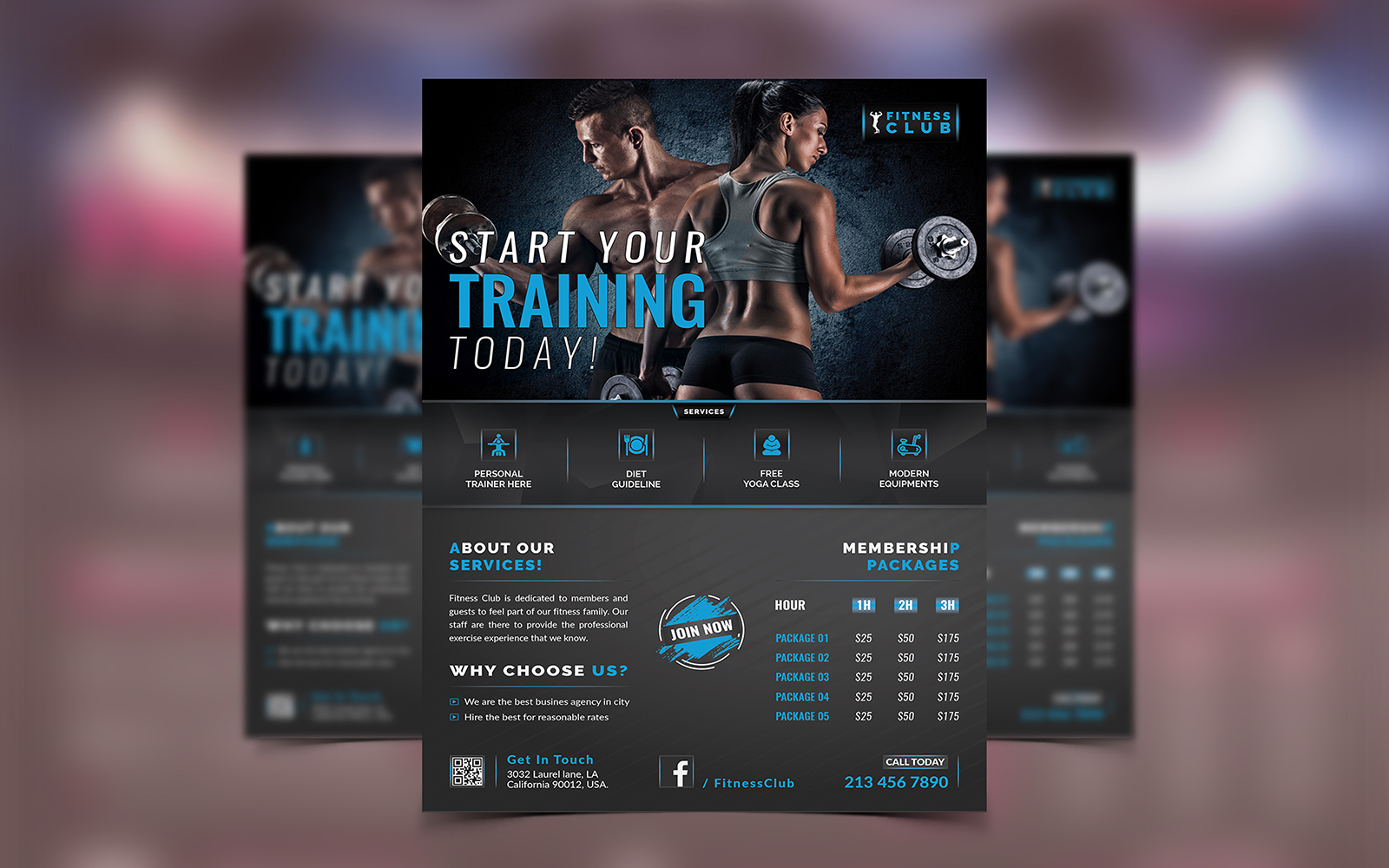 Highly Versatile Fitness Flyer Canva Suitable for all Health or Sports Business Promotion