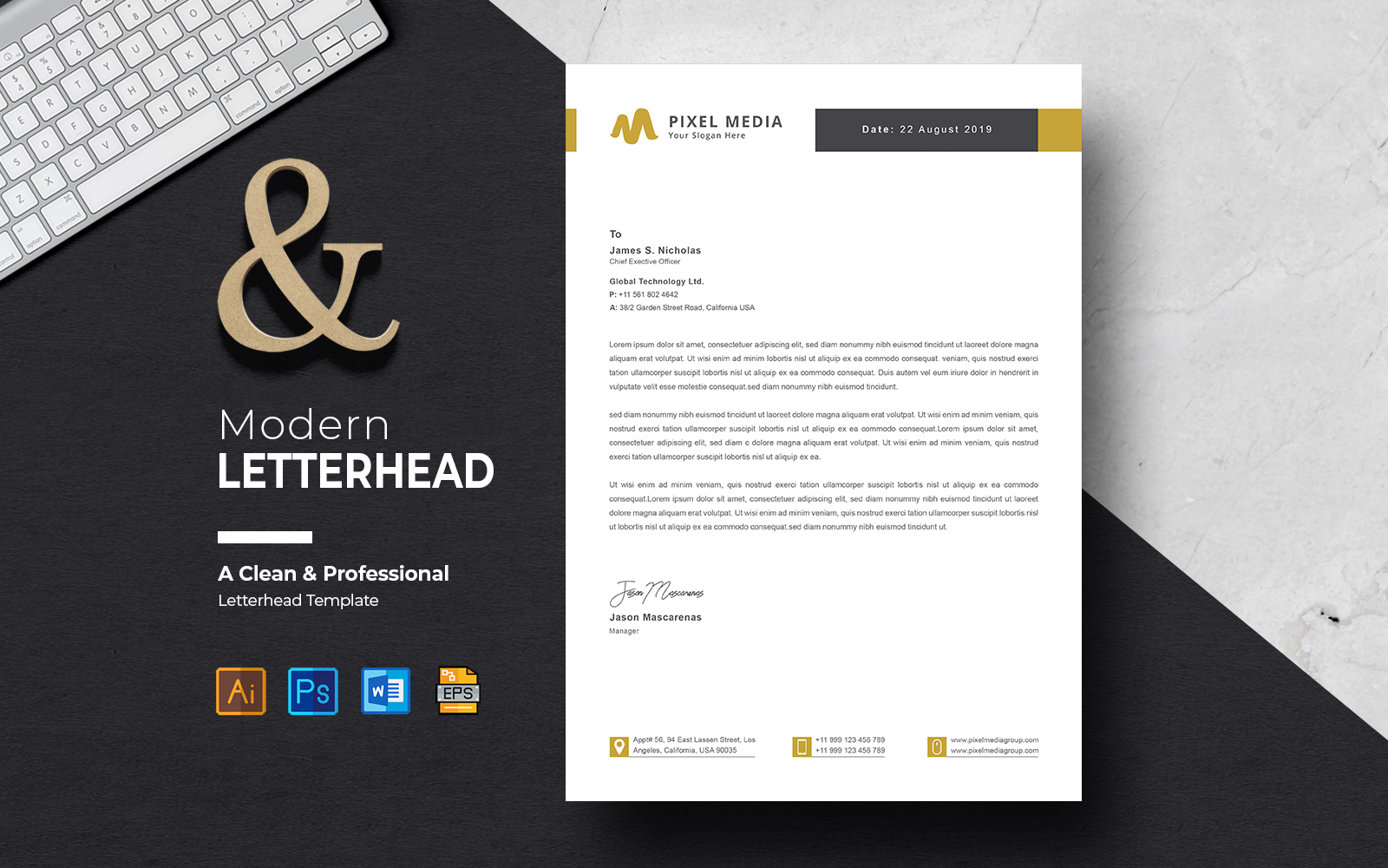 Modern Stationery and Letterhead Template Canva